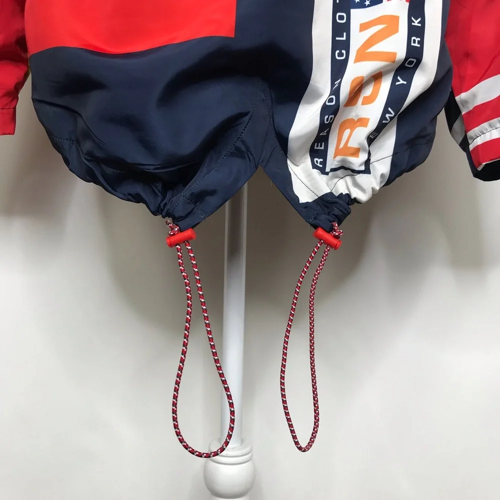 Reason Brand NYC Streetware Logo Full Zip Hooded Windbreaker Jacket XL - Picture 11 of 13